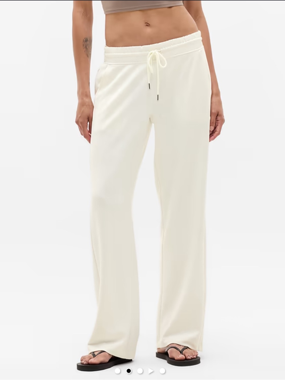 Athleta Seasoft Mid Rise Straight Pant Tencel Pearl Size Large